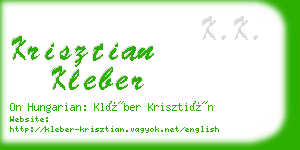 krisztian kleber business card